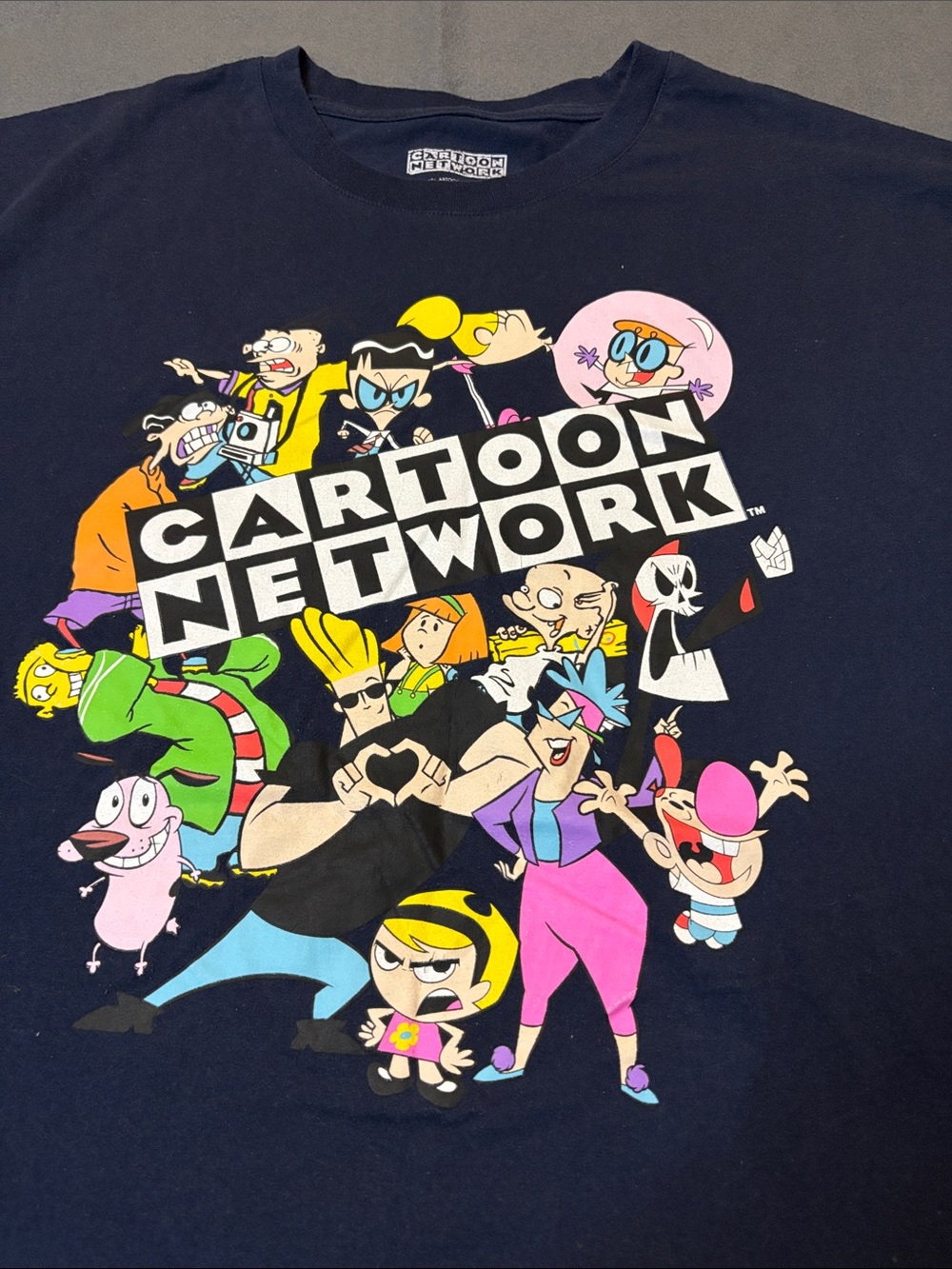 Cartoon Network Character Collage Graphic Tee Navy Cartoon Shirt Sz XL - Picture 3 of 8
